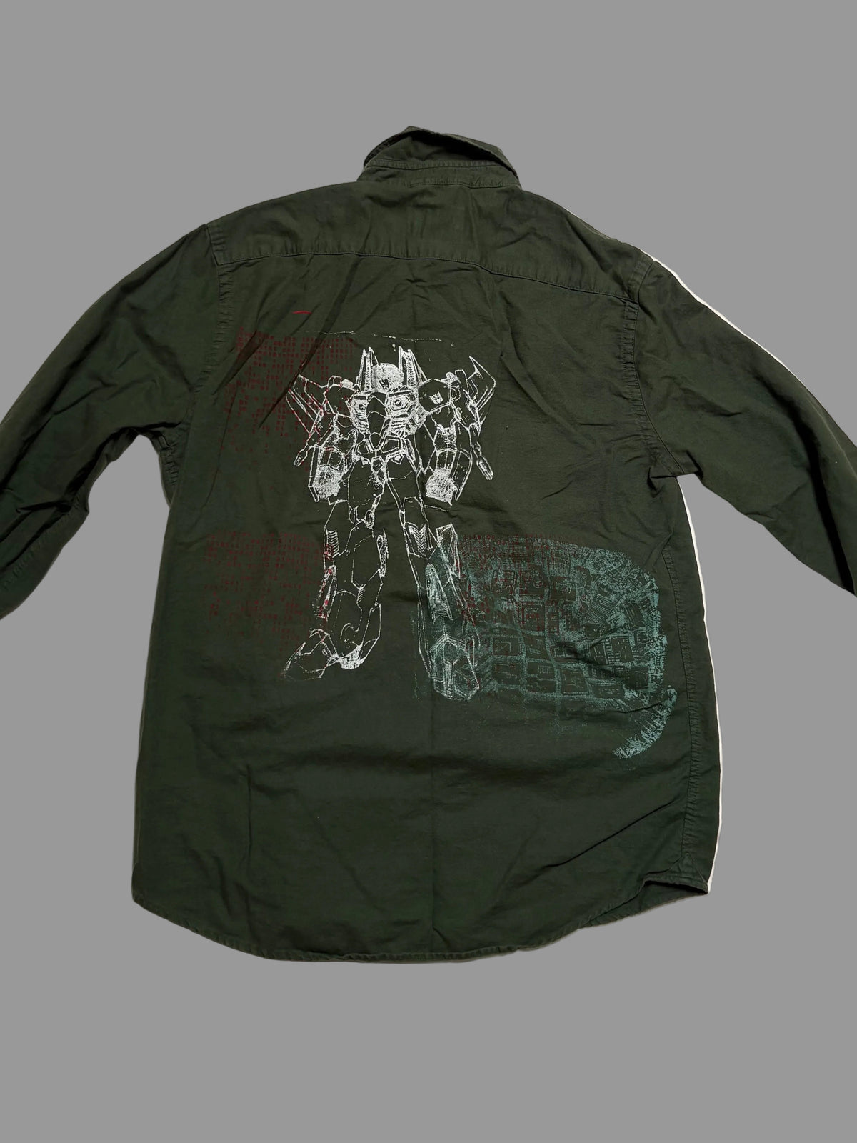 Medium Express Green Transformer Button Down