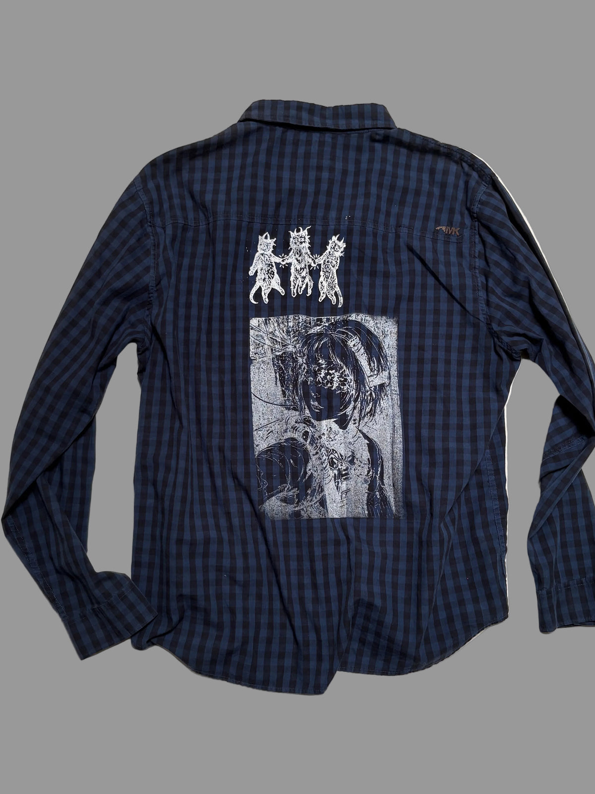 Large Blue art Buttondown