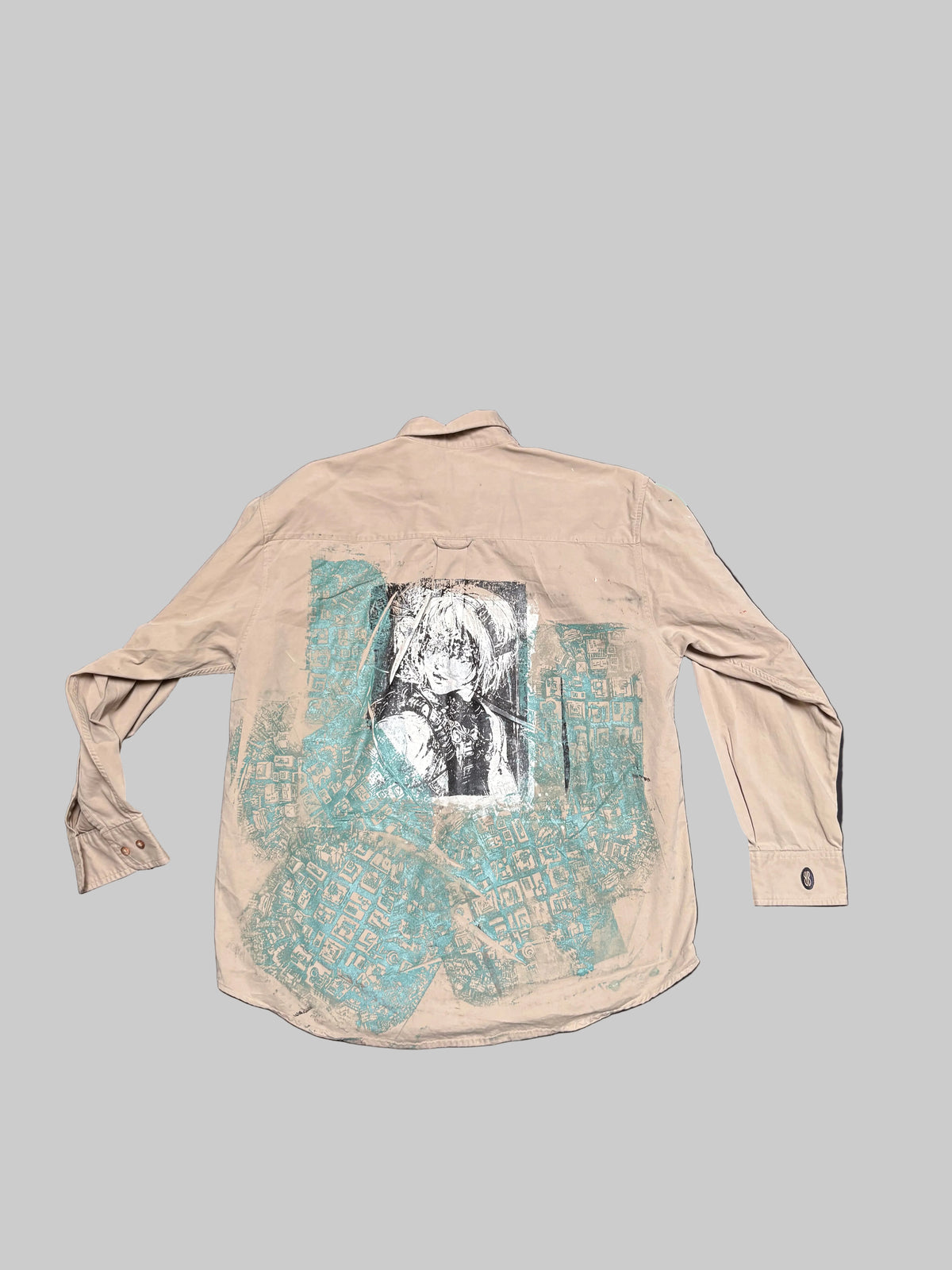 Art Collage Button Down