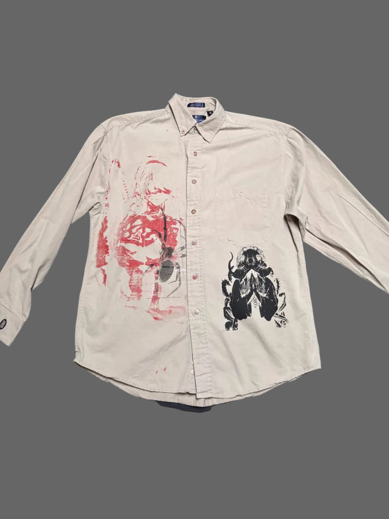Art Collage Button Down